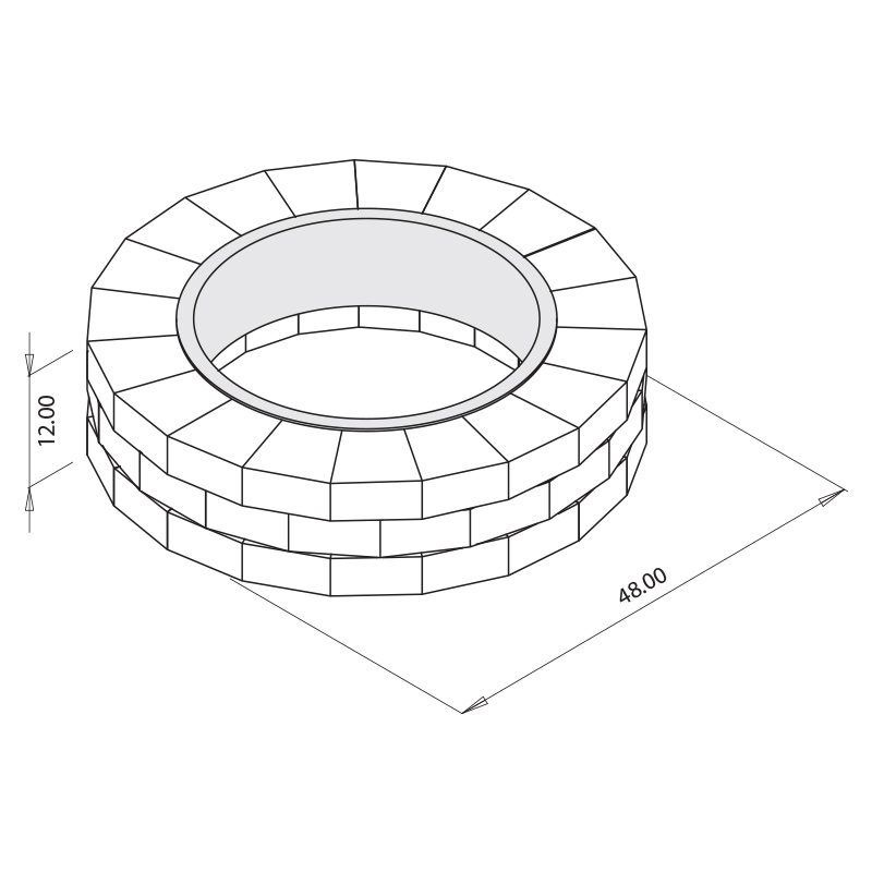 Grand Fire Ring Kit Necessories Kits, Fire Pit Area Dimensions